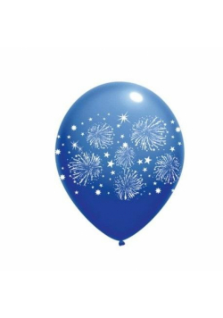 Balony z nadrukiem sylwestrowym 25,5cm 25szt