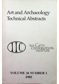 Art and archaeology technical abstracts vol 26 number 1