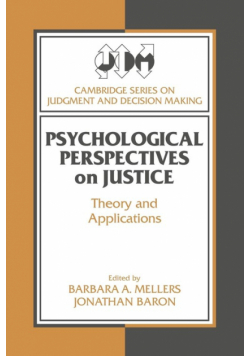 Psychological Perspectives on Justice