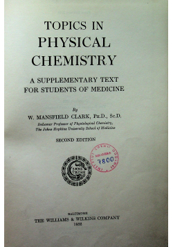 Topics in physical chemistry