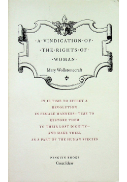 A Vindication of the rights of woman