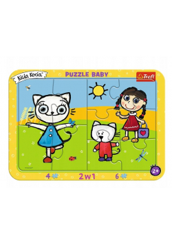 Puzzle ramkowe Baby - Szczęśliwa Kicia Kocia TREFL