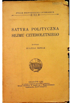 Satyra polityczna sejmu czteroletniego 1933r