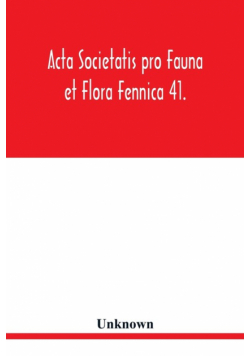 Acta Societatis pro Fauna et Flora Fennica 41.