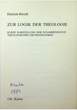 Zur logik der theologie