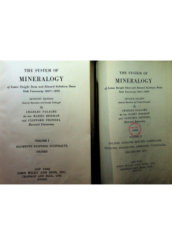 The system of Mineralogy vol 1 i 2 około 1946 r.
