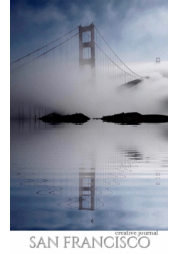 San Francisco stunning golden gate bridge reflections   Blank  white page Creative Journal
