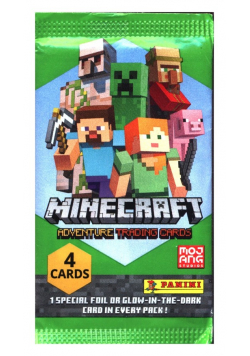 Minecraft Adventure Trading Cards Saszetka 4 sztuki