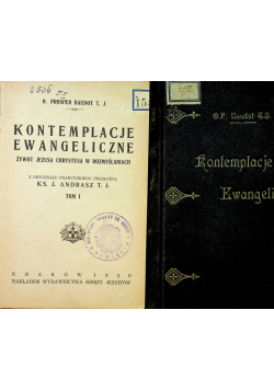 Kontemplacje ewangeliczne tom I i II 1929 r