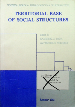Territorial base of social structures