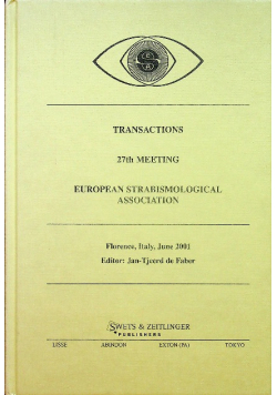 Transactions 27th ESA Meeting European Strabismological