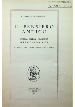 Il pensiero antico