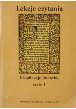 Lekcje czytania Eksplikacje literackie część 1