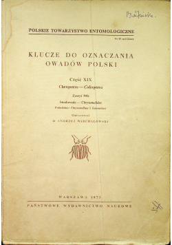 Klucze do oznaczania owadów Polski Część XIX Zeszyt 94b