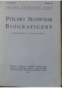 Polska słownik biograficzny tom XXVII/2 zeszyt 113