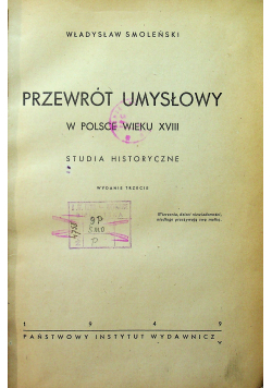 Przewrót umysłowy w Polsce wieku XVIII 1949 r.