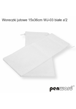 Woreczki jutowe białe 36x15cm 2szt