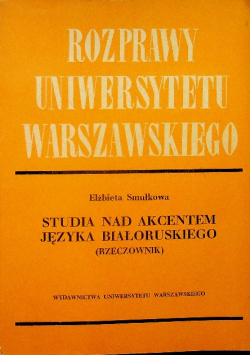 Studia nad akcentem języka białoruskiego