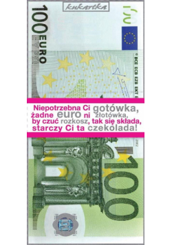 Czekolada CZK-122 100 euro banknot
