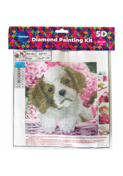 Mozaika diamentowa 5D 20x20cm Dog 89742