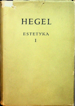 Hegel Estetyka tom I