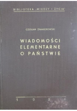 Wiadomości elementarne o państwie 1934 r.