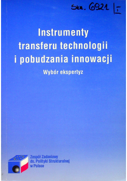 Instrumenty transferu technologii i pobudzania innowacji