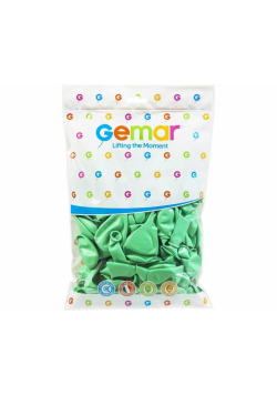 Balony makaroniki zielonomiętowe 25cm 100szt.
