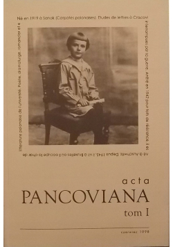 Acta pancoviana tom I