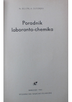 Poradnik laboranta chemika