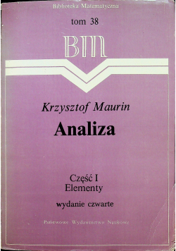 Analiza Część I Elementy