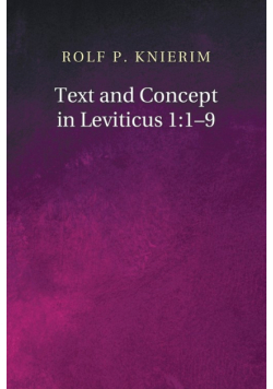 Text and Concept in Leviticus 1