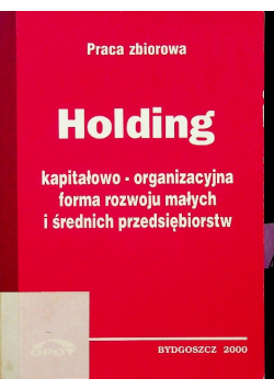 Holding kapitałowo organizacyjna forma rozwoju małych i średnich przedsiębiorstw