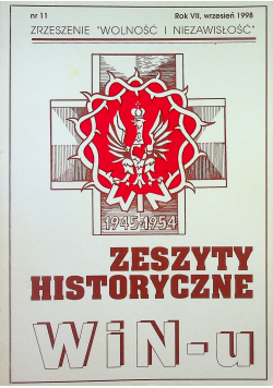 Zeszyty historyczne WiN - u nr 11
