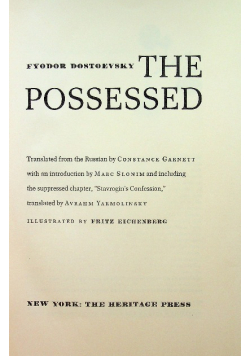 Dostoevsky the possessed