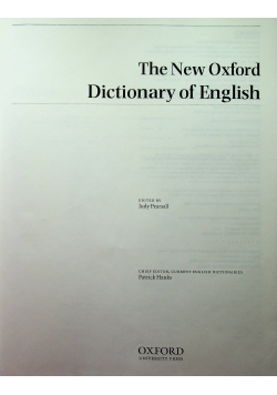 The New Oxford Dictionary of English
