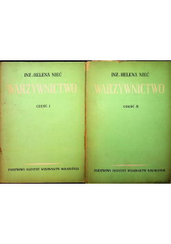 Warzywnictwo Część 1 i 2 1949 r.