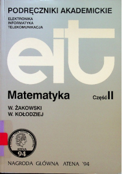 Podręczniki akademickie EIT Matematyka Część II