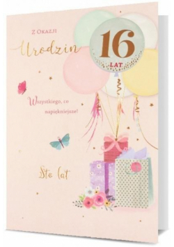 Karnet B6 Urodziny (wymienne cyfry) HM200-2448