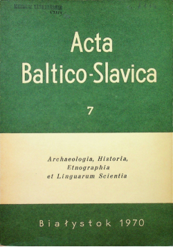 Acta Baltico Slavica 7