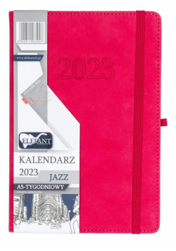 Kalendarz 2023 A5 tyg. Jazz różowy