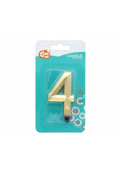 Świeczka Cyfra 4 Diament 7.6cm