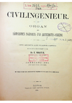 Der Civilingenieur Jahrgang 1884 r.