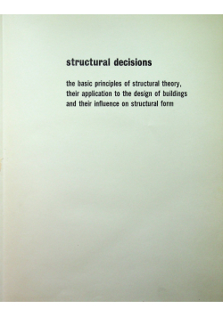 Structural desicions