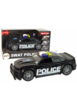 Auto Policja 1:14 światło i dźwięk czarne