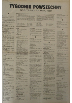 Tygodnik powszechny numer 1 do 51 1959