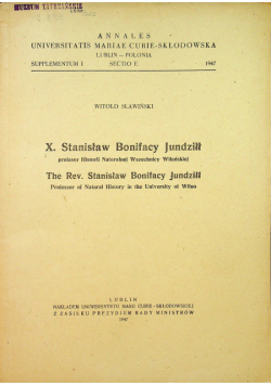 X. Stanisław Bonifacy Jundziłł