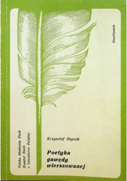 Poetyka gawędy wierszowanej