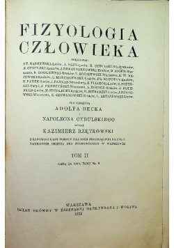 Fizyologia człowieka Tom II 1915 r.