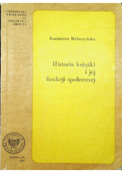 Historia książki i jej funkcji społecznej